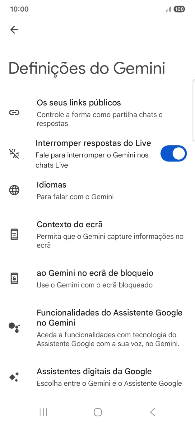 Siga as indicações no ecrã para escolher as definições pretendidas.