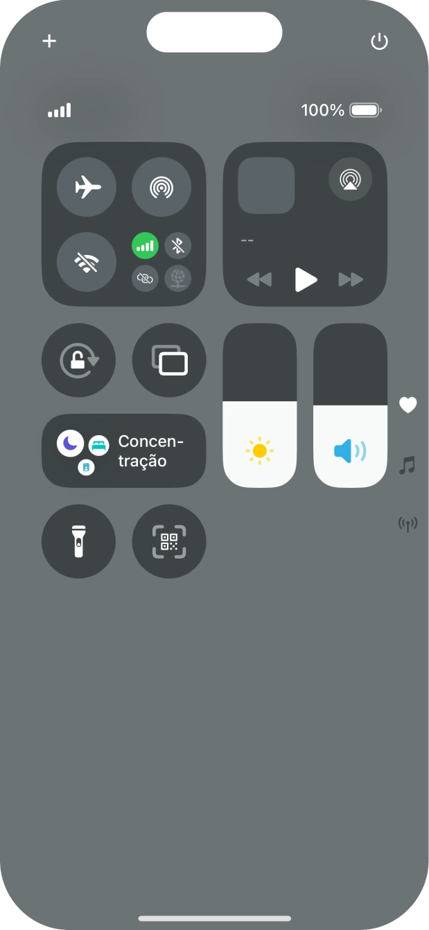 Prima o ícone de modo de voo para ativar ou desativar a função.