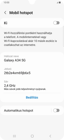 Válaszd a Beállítás lehetőséget.