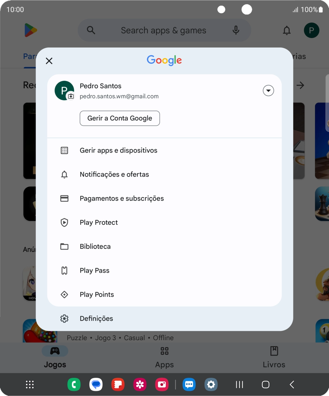 Prima Gerir apps e dispositivos.