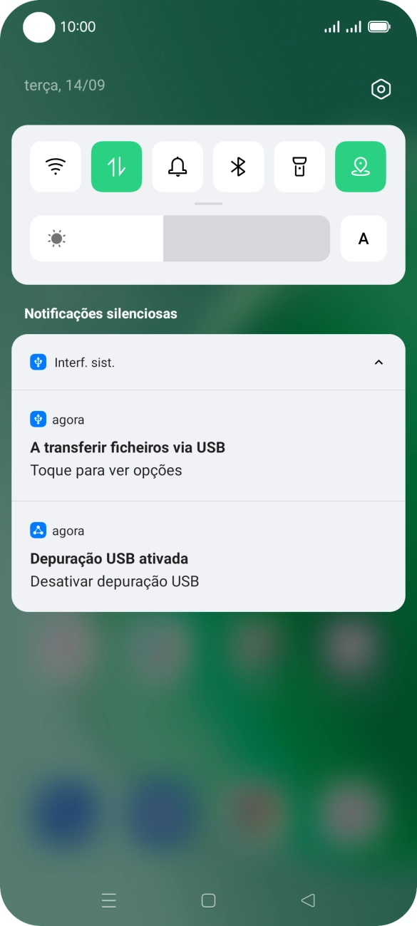 Prima Toque para ver opções.