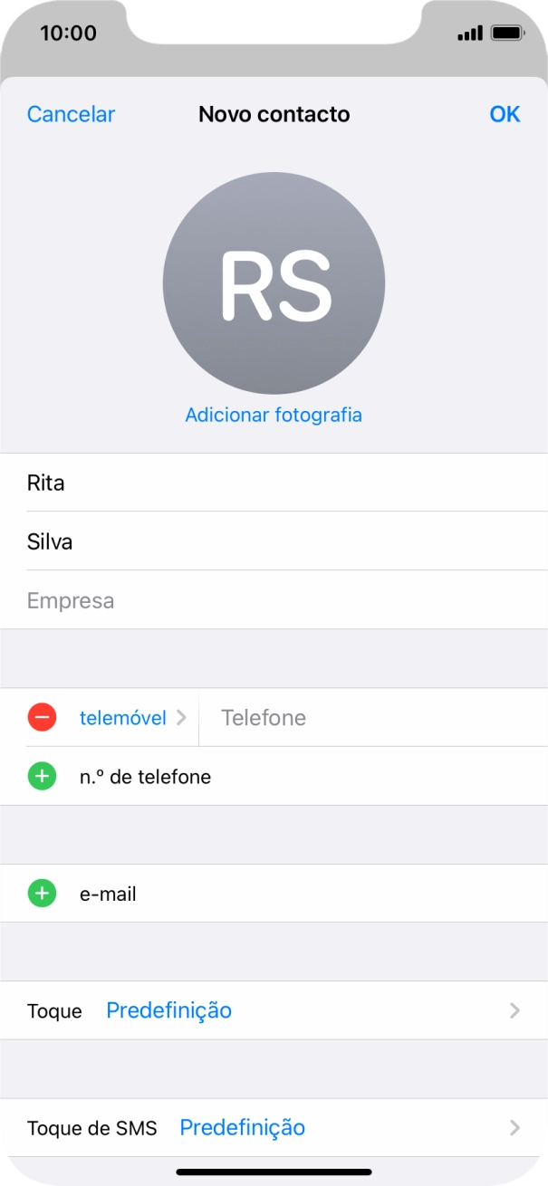 Prima Telefone e introduza o número de telefone pretendido.