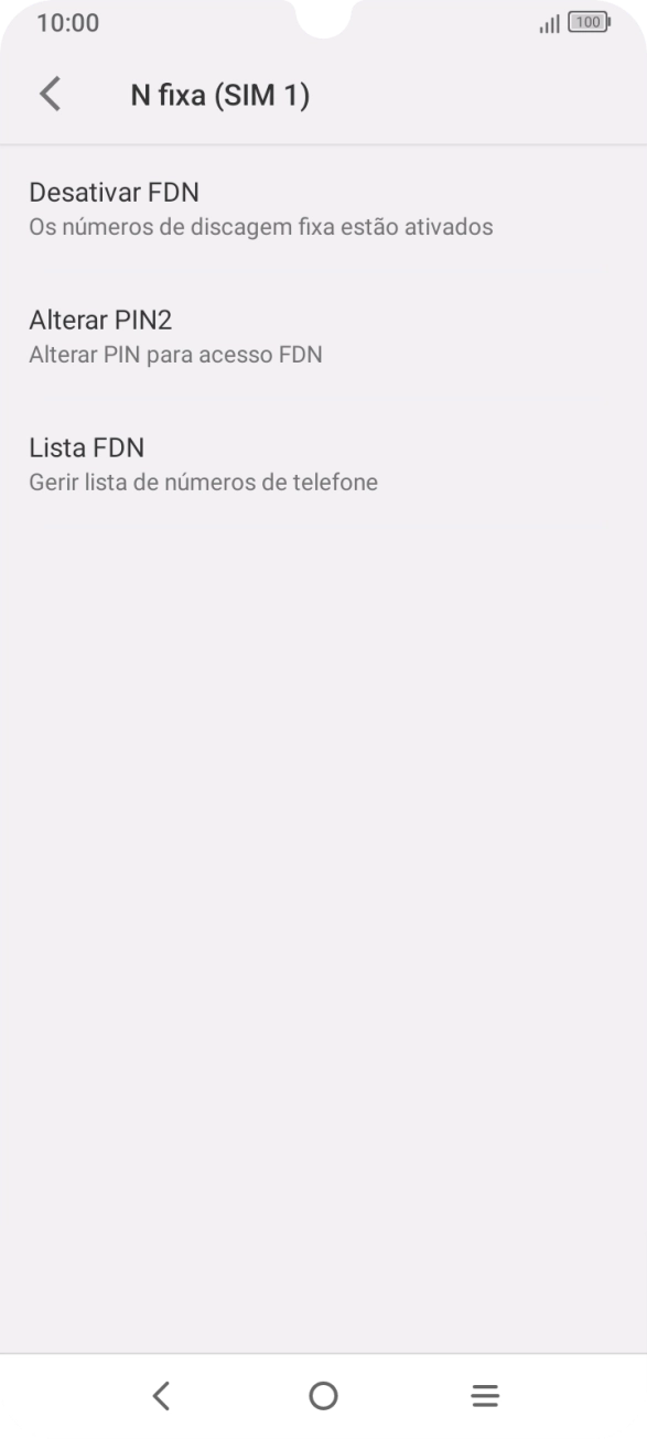 Prima Desativar FDN para desativar a marcação permitida.