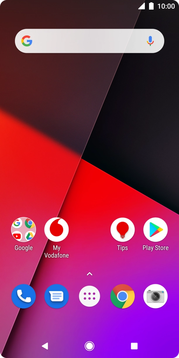 Deslize o dedo para baixo a partir do topo do ecrã.