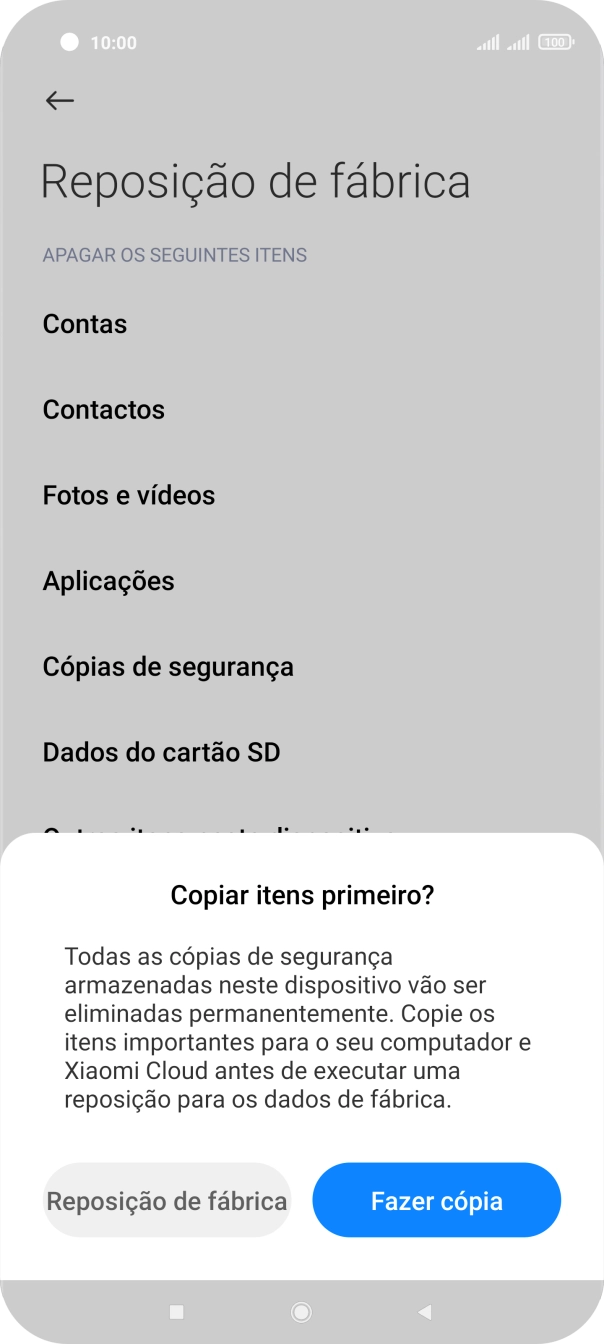 Prima Reposição de fábrica.