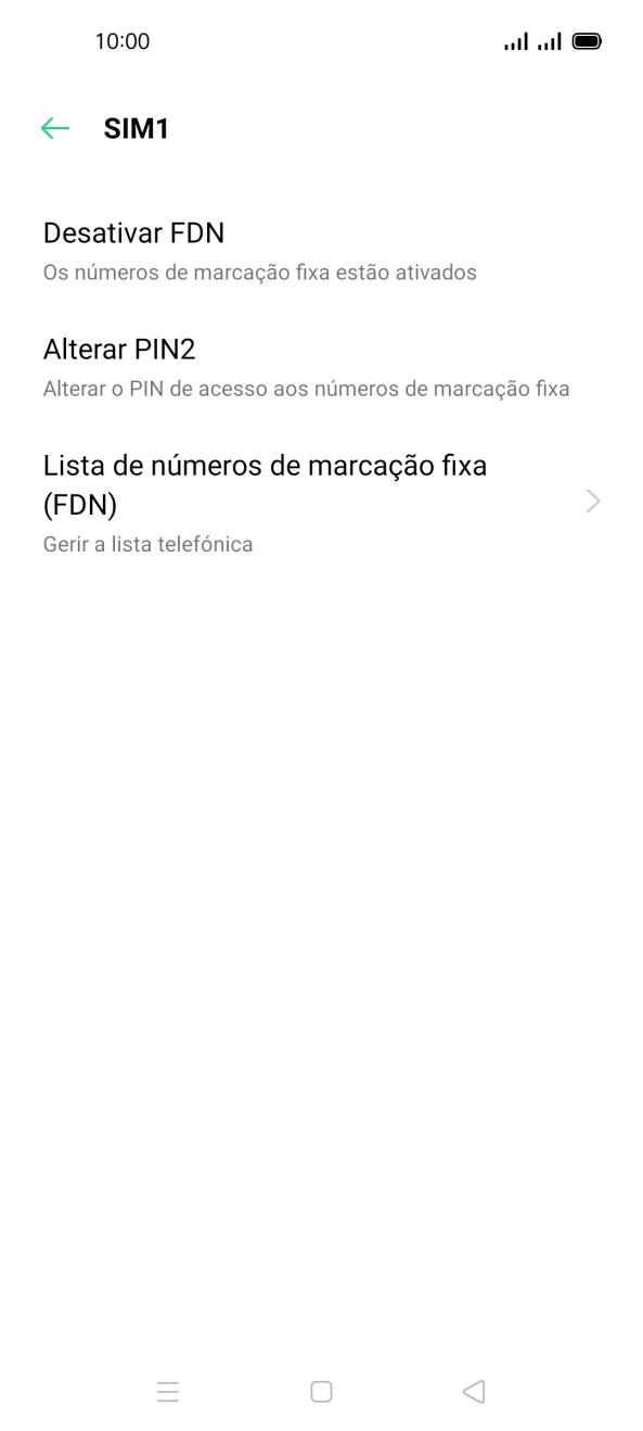 Prima Desactivar FDN.