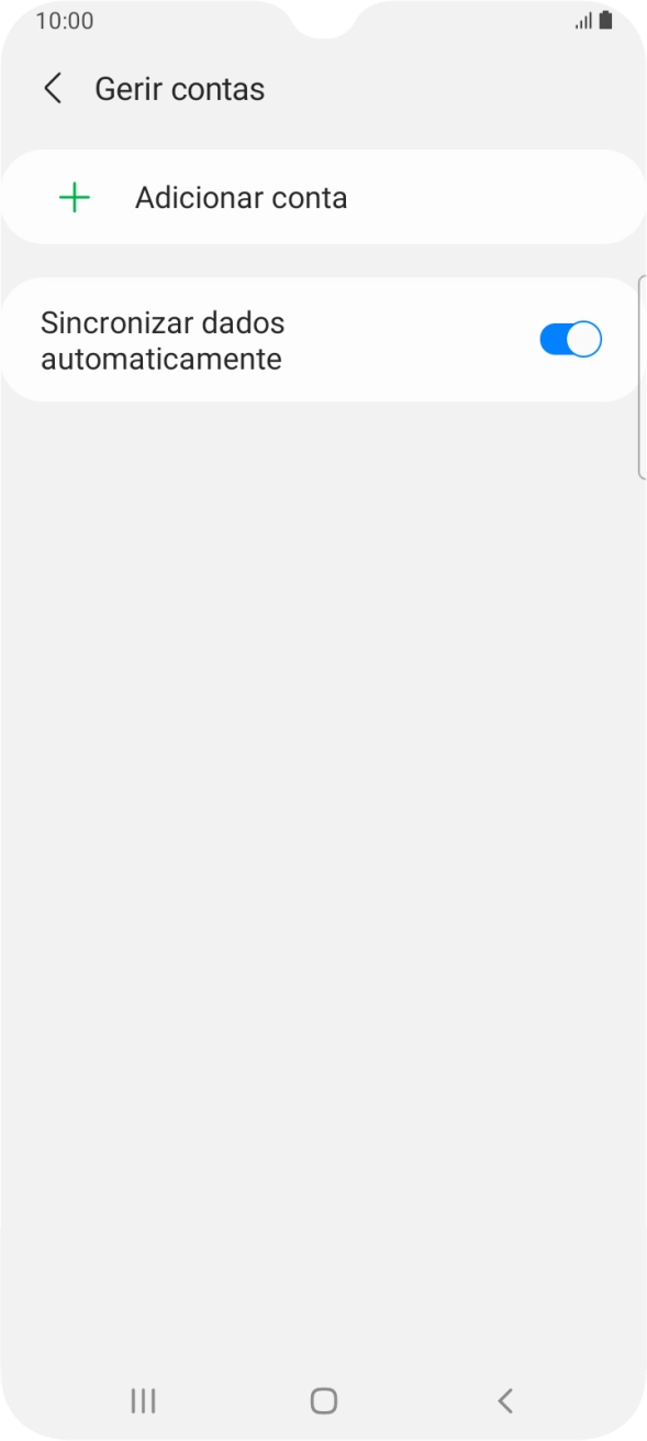 Prima Adicionar conta.