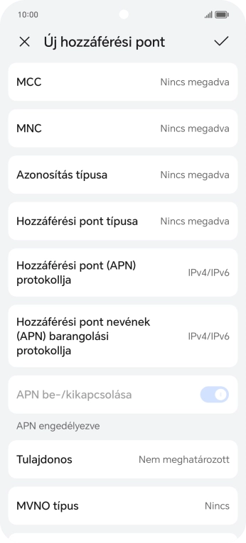 Válaszd az MCC lehetőséget.