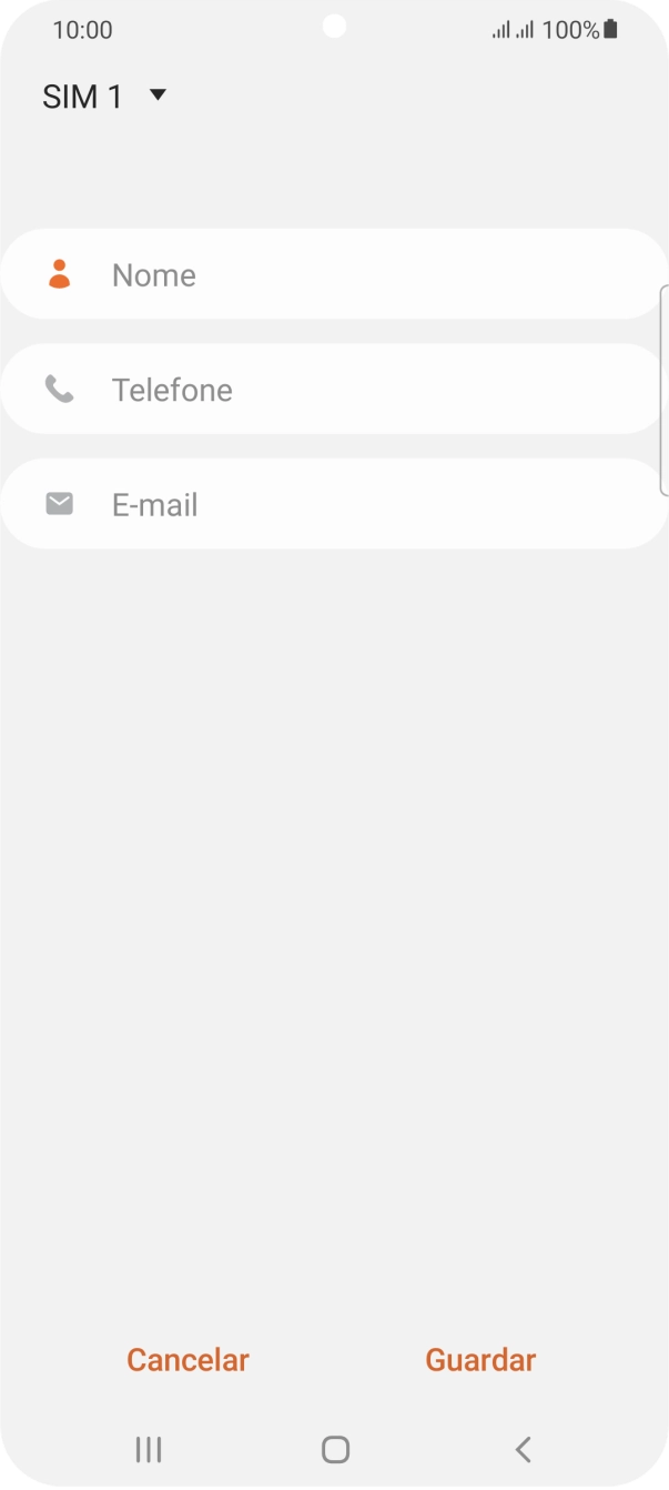 Prima a lista suspensa da lista de contactos.