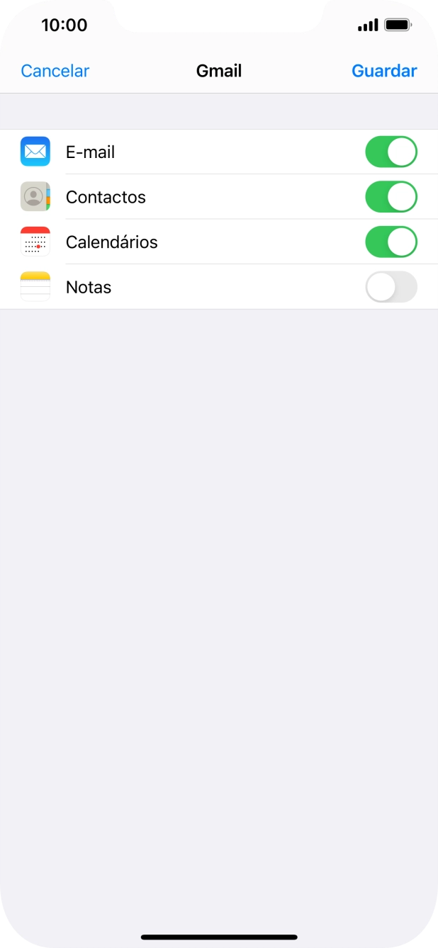 Se o ecrã mostrar esta imagem, a sua conta foi identificada e configurada automaticamente. Siga as indicações no ecrã para introduzir informações adicionais e concluir a configuração.