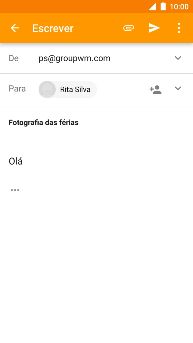 Prima o ícone de anexo.