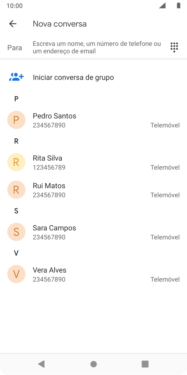 Prima o campo junto a 