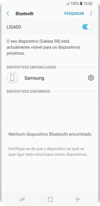 Prima a tecla de início para terminar e voltar ao ecrã inicial.
