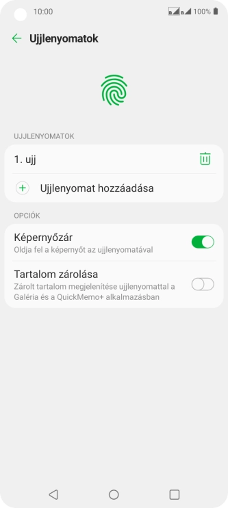 Kattints a kívánt beállítások melletti csúszkákra a funkciók be- vagy kikapcsolásához.