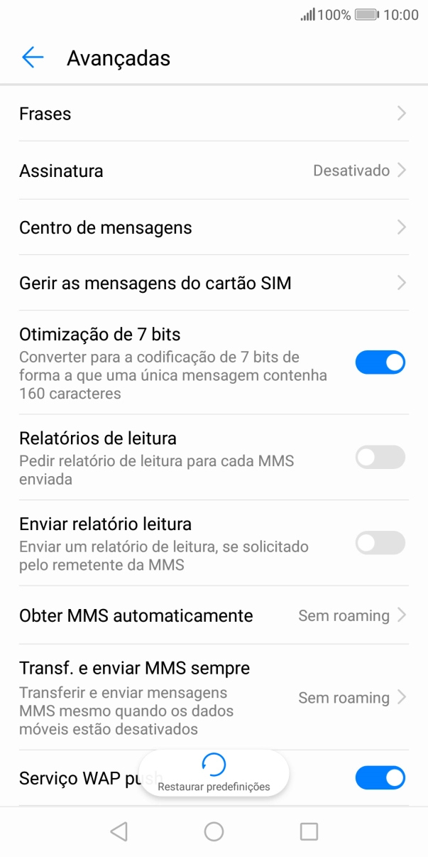 Prima Centro de mensagens.