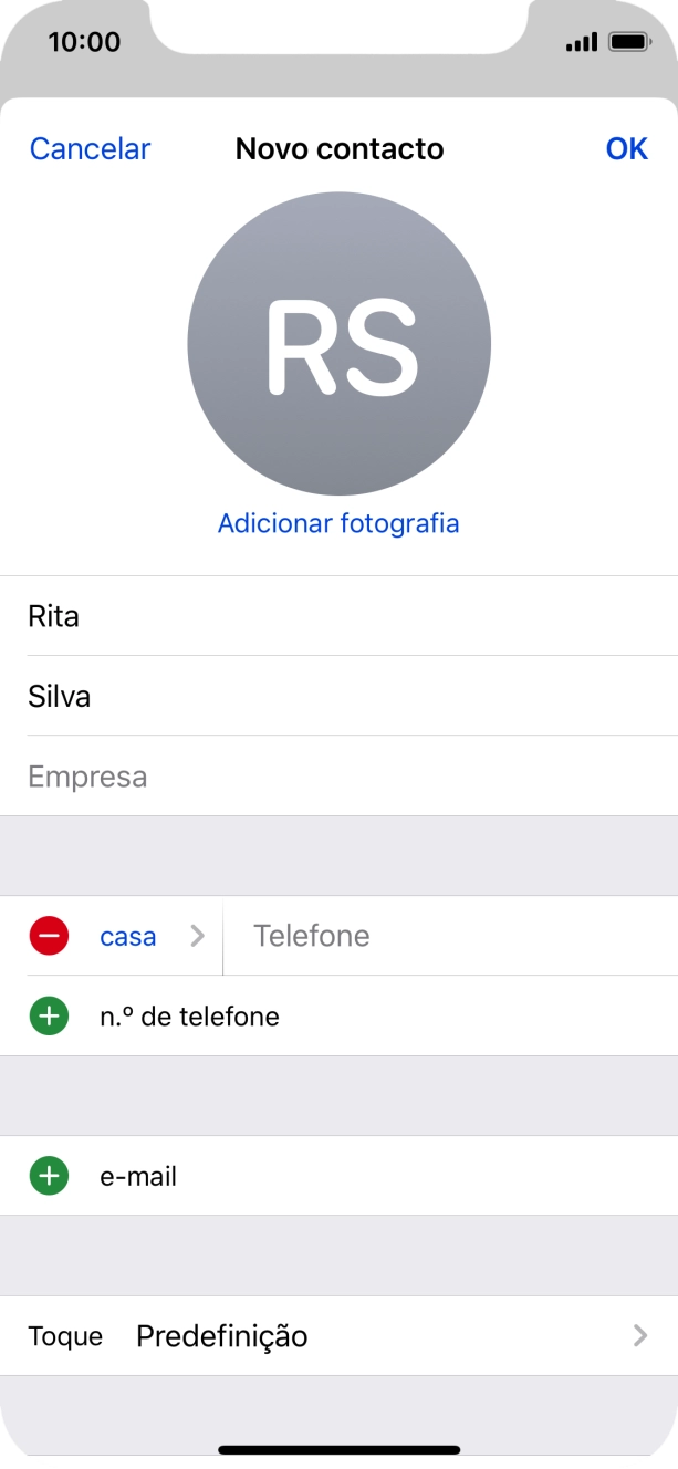 Prima Telefone e introduza o número de telefone pretendido.