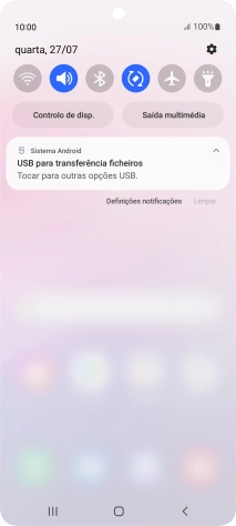 Prima Tocar para outras opções USB..