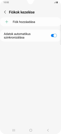 Válaszd a Fiók hozzáadása lehetőséget.