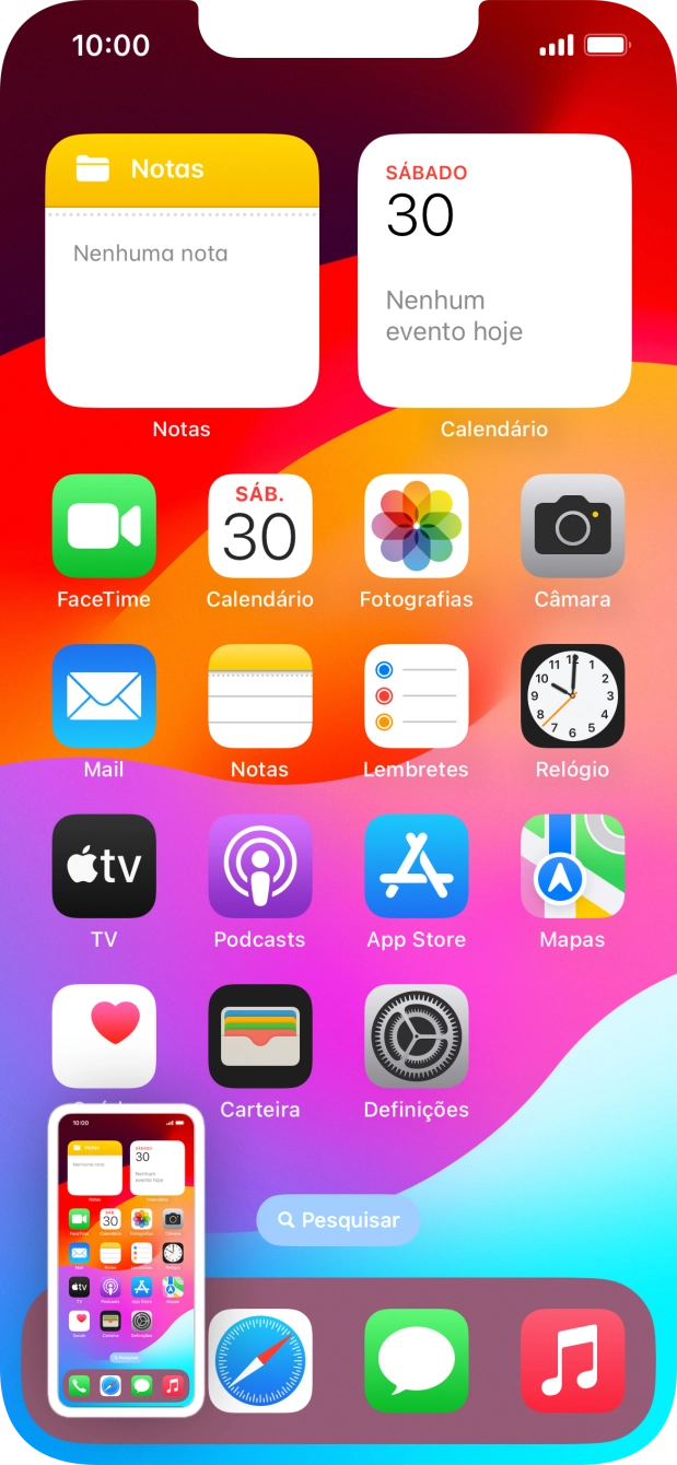 Para modificar a captura de ecrã prima a captura de ecrã e siga as indicações no ecrã para efetuar as modificações pretendidas.