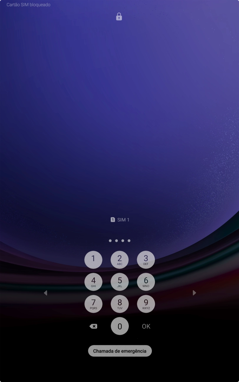 Se solicitado, deve introduzir o código PIN e premir OK.