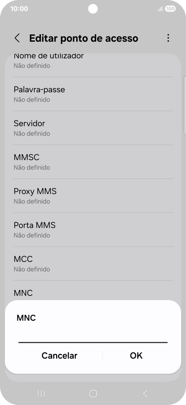 Introduza 01 e prima OK.