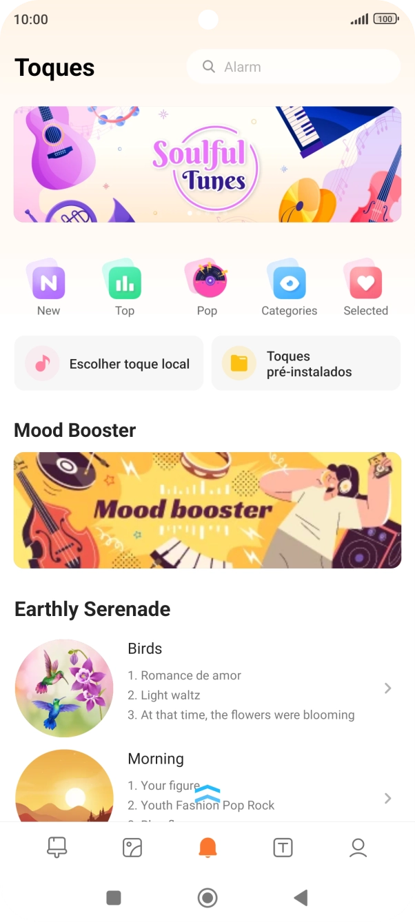 Se pretender escolher um tom de toque diferente do predefinido, prima Escolher toque local e siga as indicações no ecrã para escolher o tom de toque pretendido.