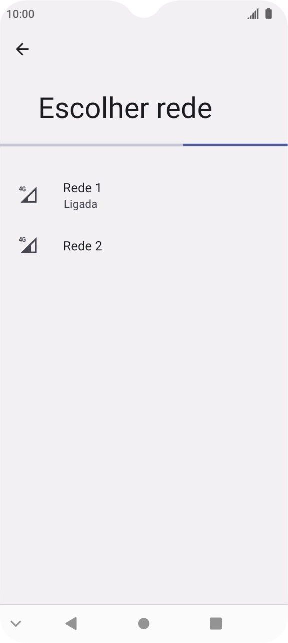 Prima a rede pretendida.