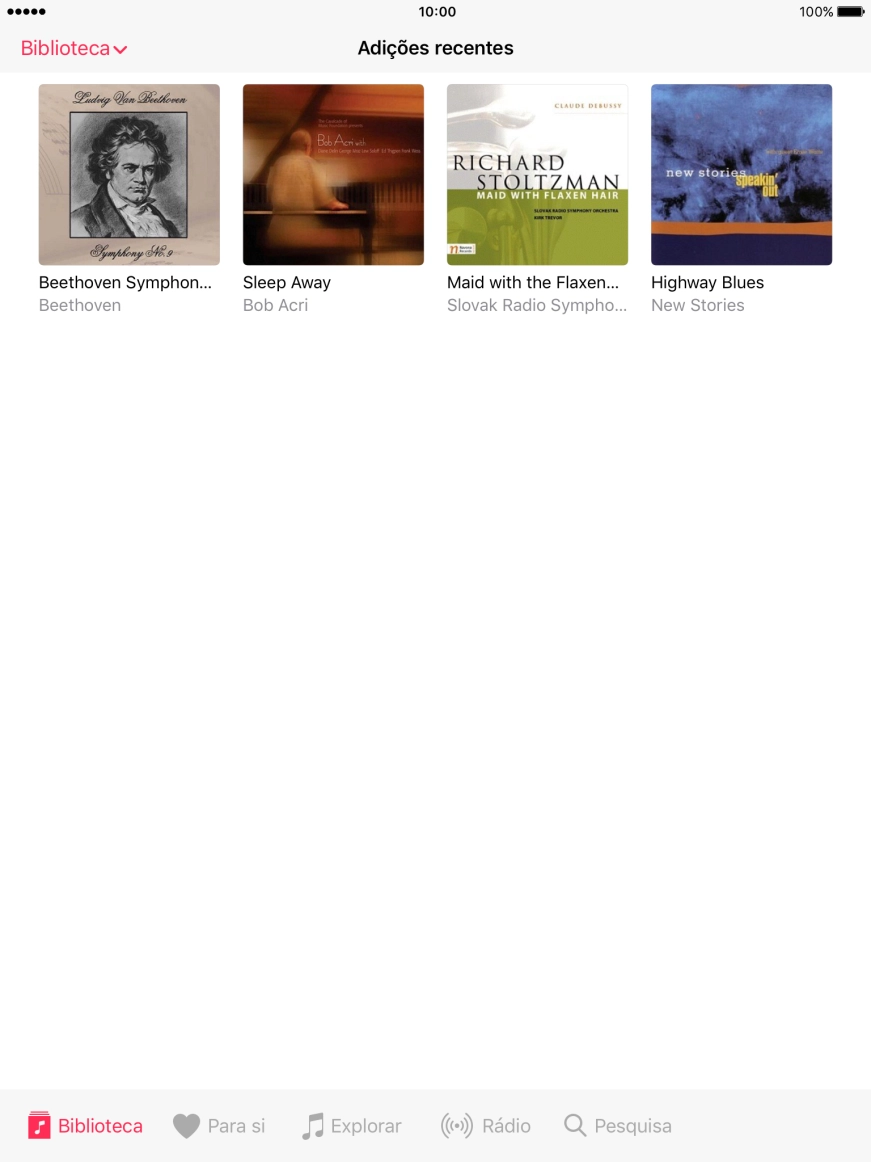 Prima a lista suspensa.