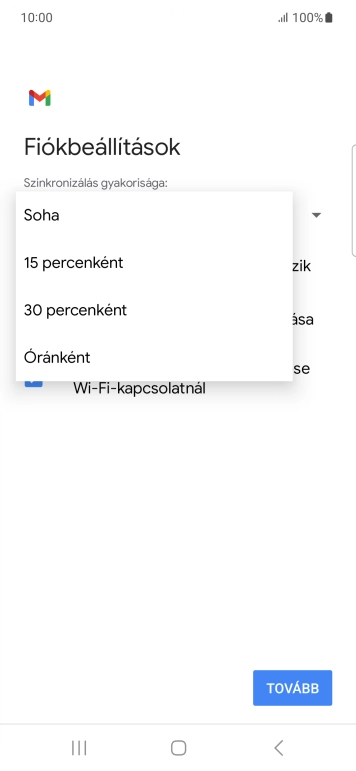 Válaszd ki a kívánt beállítást.