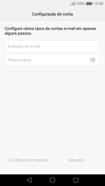 Prima Endereço de e-mail e introduza o seu endereço de e-mail.