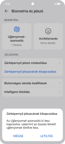 Válaszd a LETILTÁS lehetőséget.
