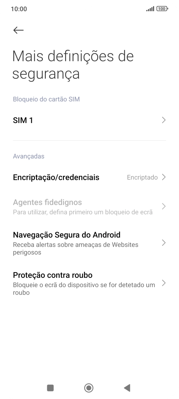 Prima o nome do cartão SIM.