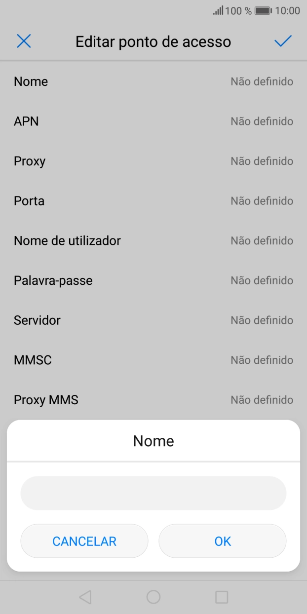 Introduza Vodafone MMS e prima OK.