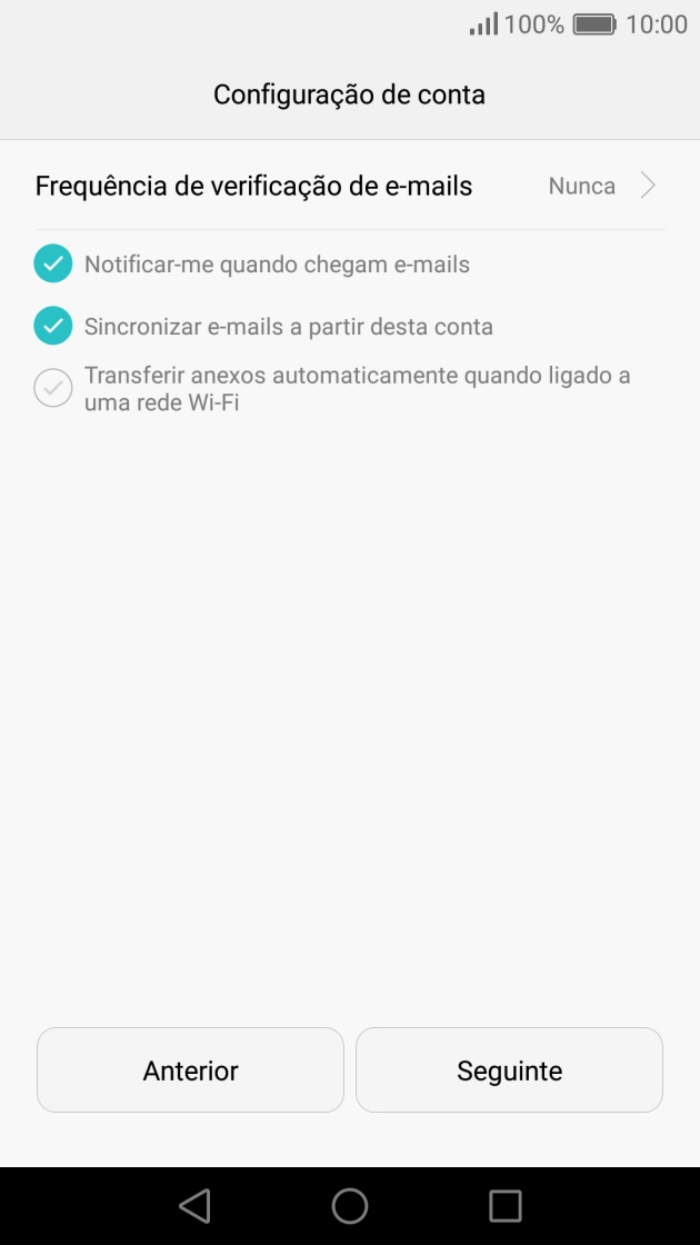 Prima Frequência de verificação de e-mails.