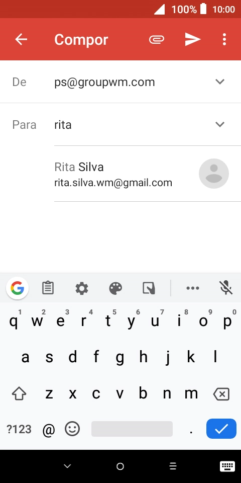 Prima o contacto pretendido.