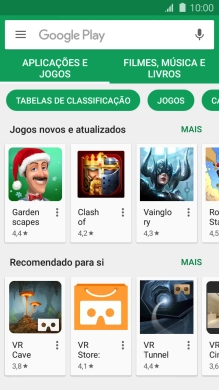 Deslize o dedo sobre o ecrã da esquerda para a direita.