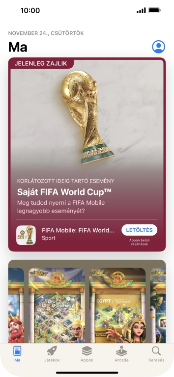 Válaszd a Keresés lehetőséget.