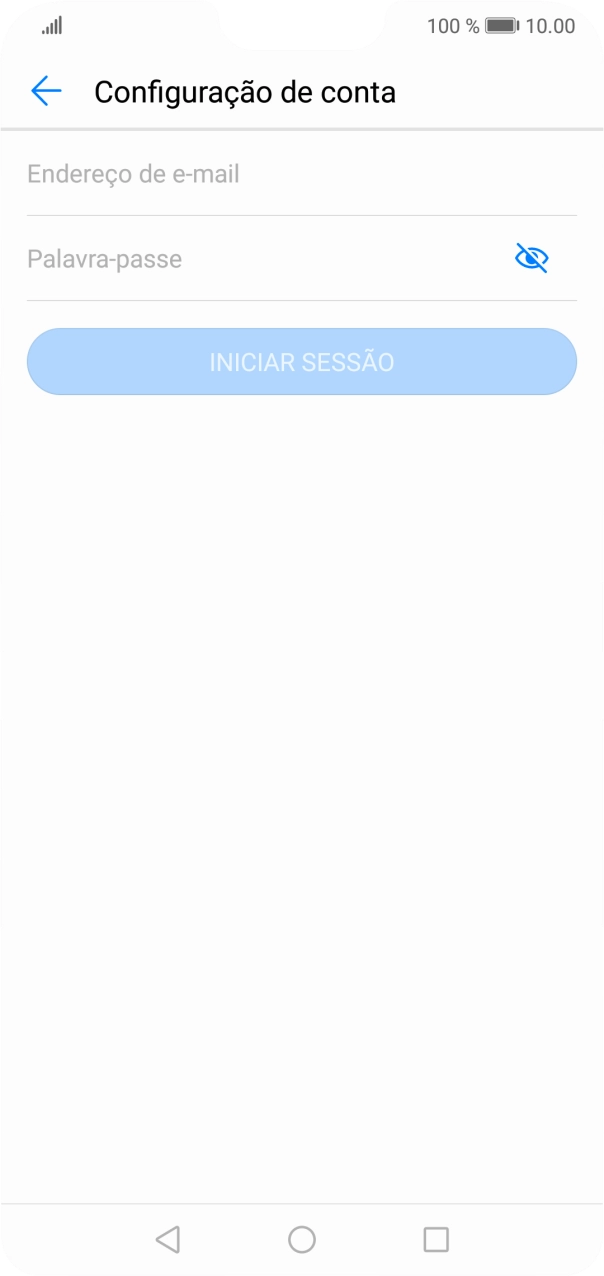 Prima Endereço de e-mail e introduza o seu endereço de e-mail.
