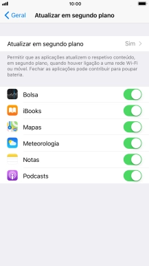 Prima Atualizar em segundo plano.