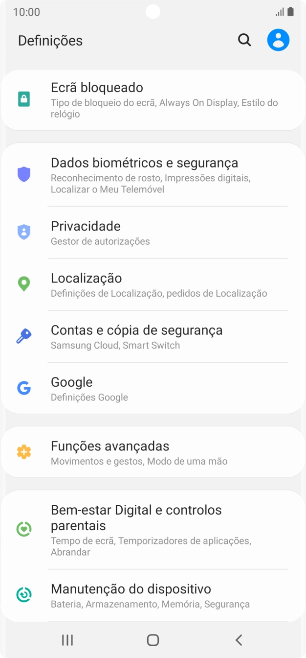Prima Contas e cópia de segurança.