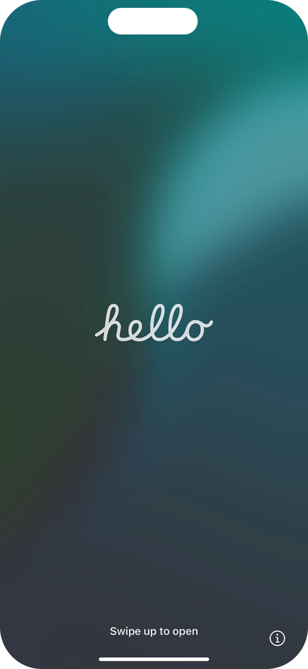 Deslize o dedo para cima a partir da base do ecrã.