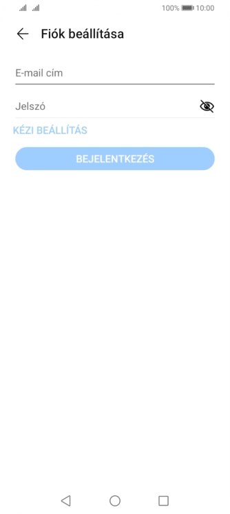 Kattints az E-mail cím mezőre, és írd be az e-mail címedet.