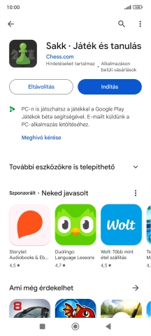 A befejezéshez, és ahhoz, hogy visszatérhess a főképernyőhöz, nyomd meg a főgombot.