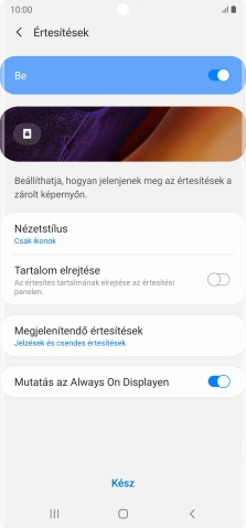 Kattints a kívánt beállítások melletti csúszkákra a funkciók be- vagy kikapcsolásához.