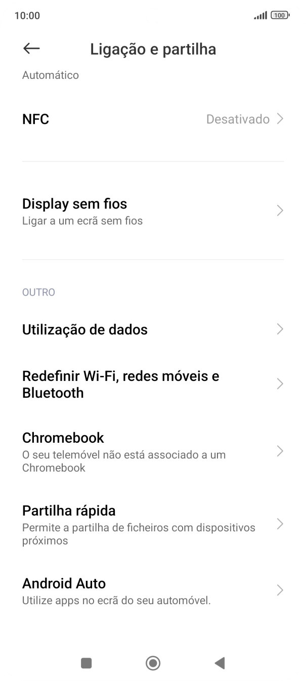 Prima Redefinir Wi-Fi, redes móveis e Bluetooth.