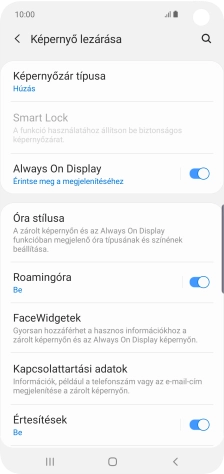 Válaszd a Képernyőzár típusa lehetőséget.