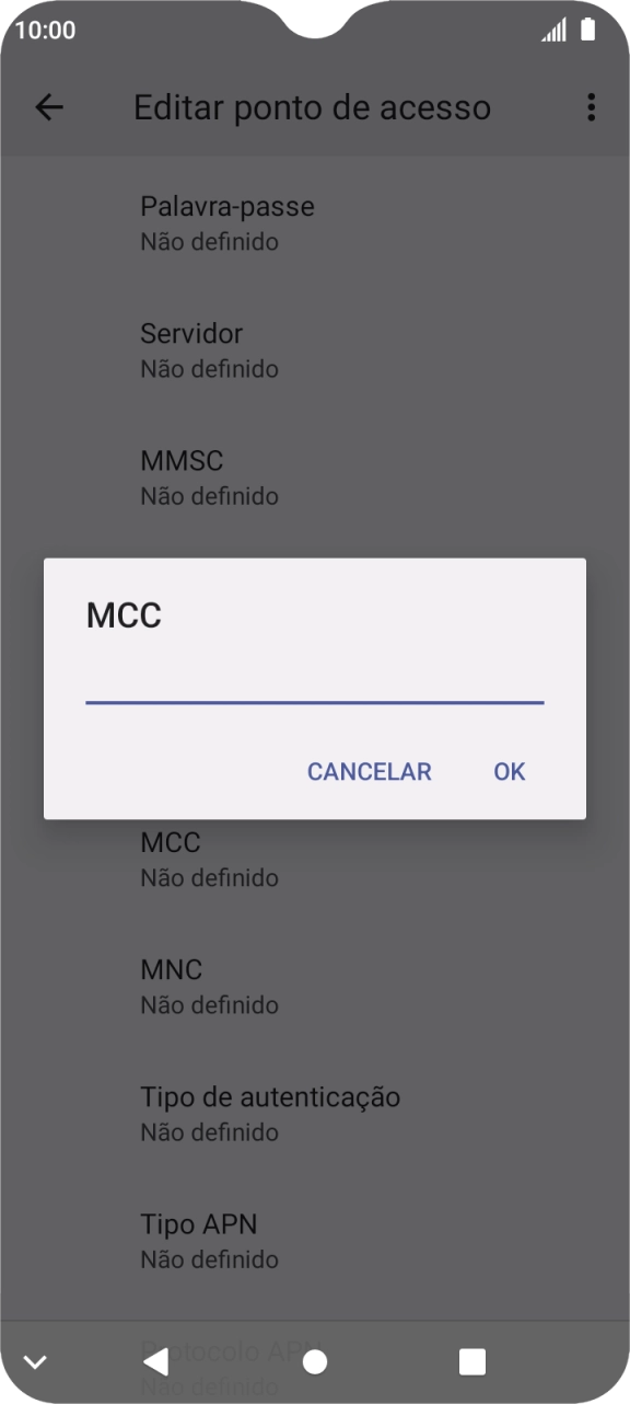 Introduza 268 e prima OK.