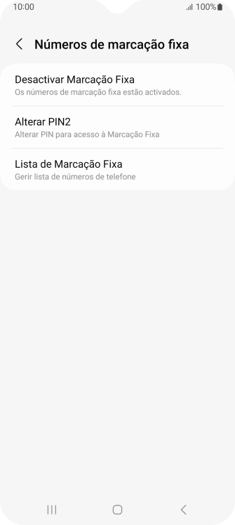 Prima Desactivar Marcação Fixa.