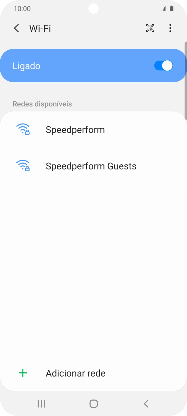 Prima o ícone de menu.