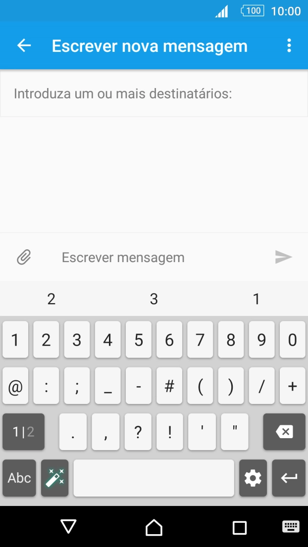 Prima os algarismos ou os caracteres especiais pretendidos.